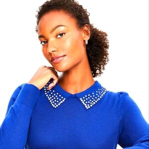 Loft Sparkle Collared Sweater! Size M